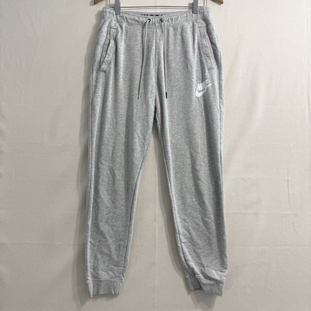 Nike Womens Size M Joggers Sport Wear Club Fleece Tapered Pants Grey Cl1196-050